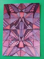 Zelfgemaakte ansichtkaart paars/roze, Ophalen of Verzenden, Nieuw, Overige thema's