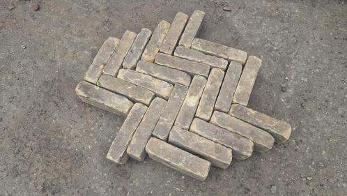 Gele oude gebakken getrommelde walen, Tuin en Terras, Tegels en Klinkers, Gebruikt, Klinkers, Overige materialen, 10 m² of meer