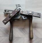 Antieke Messing Raamsluiters - Set, Antiek, Ophalen of Verzenden, Gebruikt, Koper of Messing, Schuif of Grendel