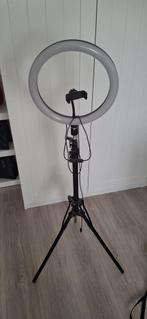 LED ringlamp op statief voor selfie, Ophalen, Gebruikt