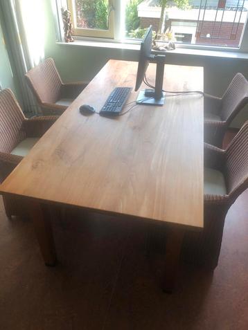 Teak Houten Eettafel 200x94cm + Optie Stoelen beschikbaar voor biedingen