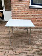 Dukdalf campeertafel 60x80 cm wit/grijs, Caravans en Kamperen, Kampeermeubelen, Ophalen, Zo goed als nieuw, Campingtafel