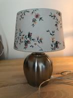 Tafellamp met bloemenprint, Ophalen, Gebruikt, Metaal, Minder dan 50 cm