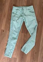 Mintgroene broek met glitterstreep - Maat L, Maat 42/44 (L), Ophalen of Verzenden, Zo goed als nieuw, Lang