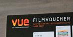 Filmvoucher VUE 2 Stuks geldig    t/m 31-10-2025, Eén persoon, Vrijkaartje alle films