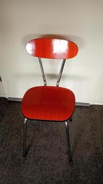 RETRO ORANJE STOEL, Huis en Inrichting, Stoelen, Ophalen, Gebruikt, Overige kleuren, Eén