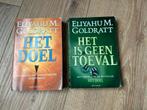 2 boeken E.M. Goldratt - Het is geen toeval en Het doel, E.M. Goldratt, Sociale wetenschap, Ophalen of Verzenden, Zo goed als nieuw