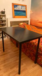 Ikea Linnmon bureautafel 60 x 100 cm zwart, In hoogte verstelbaar, Zo goed als nieuw, Ophalen