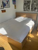 IKEA bed 2 persoons 160x200, Huis en Inrichting, Slaapkamer | Bedden, Ophalen, Rustig en hout, Gebruikt, Overige kleuren