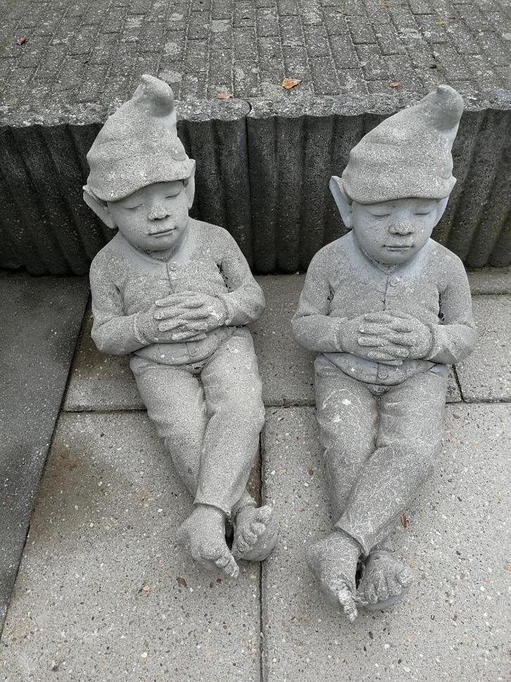 Tuinkabouters beton, Tuin en Terras, Tuinbeelden, Gebruikt, Tuinkabouter, Beton, Ophalen