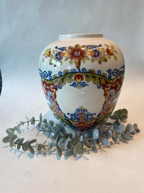 Royal Goedewaagen Vaas Bloemmotief Delft Antiek 2214, Antiek en Kunst, Antiek | Vazen, Ophalen of Verzenden