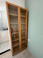 Houten Vitrinekast, Ophalen, 50 tot 100 cm, Zo goed als nieuw, 150 tot 200 cm