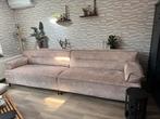 Velvet bank beige, Huis en Inrichting, Banken | Bankstellen, Ophalen, Gebruikt, 100 tot 125 cm, 300 cm of meer