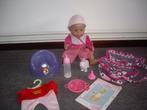 baby born met buikdraagzak  + acc, Ophalen of Verzenden, Zo goed als nieuw, Babypop