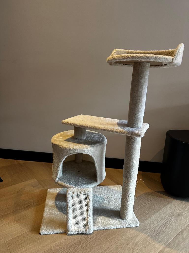 Krappaal beige, Dieren en Toebehoren, Ophalen of Verzenden, Zo goed als nieuw, Krabpaal