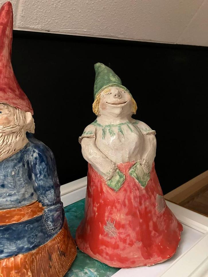 Uniek Kabouterstel - Rien Poortvliet Stijl, Tuin en Terras, Tuinbeelden, Gebruikt, Tuinkabouter, Overige materialen, Ophalen