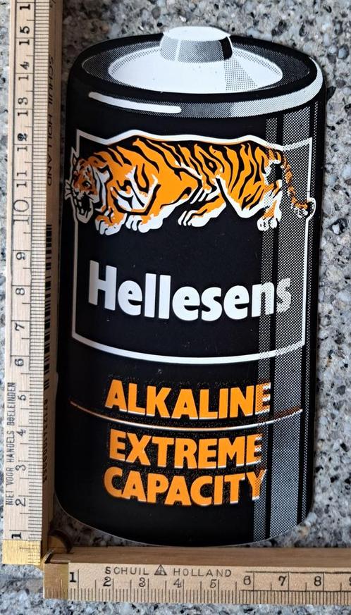Vintage sticker Hellesens Batterijen tijger logo merk, Verzamelen, Stickers, Zo goed als nieuw, Overige typen, Ophalen of Verzenden