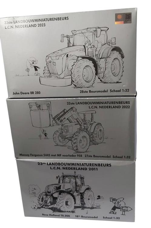 Siku 3 L.C.N. Beursmodelen nummer 18, 27 en 28 schaal 1:32., Hobby en Vrije tijd, Modelauto's | 1:32, Nieuw, Tractor of Landbouw
