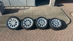 Audi velgen en winterbanden 205/55/R16V, Ophalen, Gebruikt, Velg(en), 16 inch