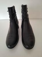 Zwarte leren enkellaarsjes maat 7, Medicus v haren, Zwart, Lage of Enkellaarzen, Ophalen of Verzenden