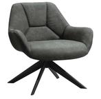 Fauteuil Mace - stof - grijs - Leen Bakker - draaistoel, Huis en Inrichting, Stoelen, Ophalen, Zo goed als nieuw, Eén, Stof