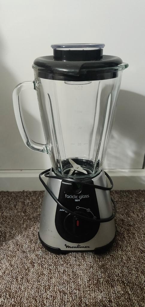 Moulinex Faciclic Glass Blender - 500W, Witgoed en Apparatuur, Blenders, Gebruikt, Blender, Ophalen