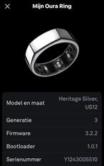 Oura ring Heritage Silver US maat 12, Gebruikt, IOS, Ophalen of Verzenden, OURA