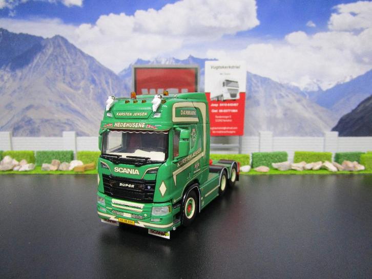 Wsi 01-3373 Karsten Jensen , Scania R Highline CR20H 6x2, Hobby en Vrije tijd, Modelauto's | 1:50, Nieuw, Bus of Vrachtwagen, Wsi