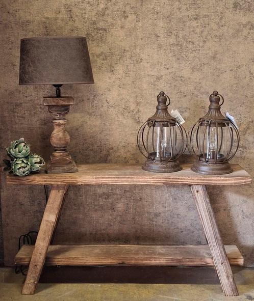 Verschillende sidetable's wandkasten en decoratie landelijk., Huis en Inrichting, Tafels | Sidetables, Nieuw, 25 tot 50 cm, Rechthoekig