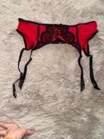 Jarretel rood met zwart, Ophalen of Verzenden, Rood