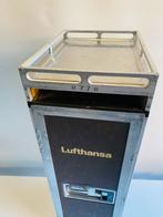 Vintage aluminium vliegtuig trolley Lufthansa, Ophalen of Verzenden