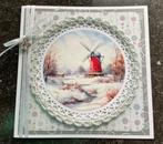 Nr 42 Winter Kerst wenskaart met haakwerk Molen, Ophalen of Verzenden, Nieuw, Kerst