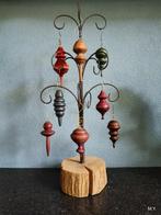 Set 8x handgemaakte houten hangers - ornamenten decoratie, Huis en Inrichting, Woonaccessoires | Overige, Houtatelier M.Y., Info@myhoutatelier.nl