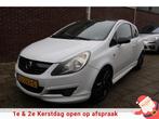 Opel Corsa 1.4-16V White Edition, Auto's, Gebruikt, Zwart, 4 cilinders, Leder en Stof