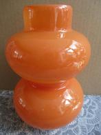 Vaas 2 bollen klein - oranje - ø13.5x20 cm, Nieuw, Oranje, Ophalen of Verzenden, Glas