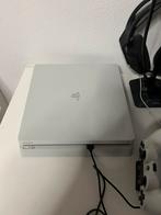 playstation 4 wit slim met 2 controllers, Spelcomputers en Games, Spelcomputers | Sony PlayStation 4, Ophalen, 500 GB, Met 2 controllers