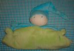 DIFRAX softdoek klein blauw/ groen popje doekje, Ophalen of Verzenden, Zo goed als nieuw, Overige typen