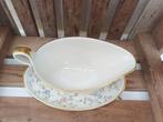 Fürstenberg porseleinen Jus /Saus schaaltje met vast schotel, Gebruikt, Ophalen of Verzenden, Bord(en), Wedgwood