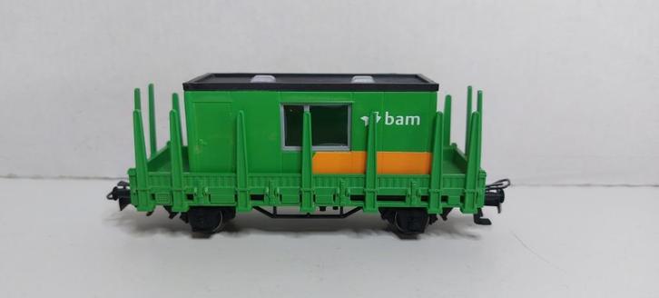 Bam Rongen Wagon met Bouwkeet *Nieuwstaat* (06), Hobby en Vrije tijd, Modeltreinen | H0, Zo goed als nieuw, Wagon, Wisselstroom