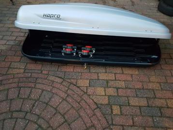 In goede staat grote Hapro Traxer 6.6 PF XL dakkoffer skibox beschikbaar voor biedingen