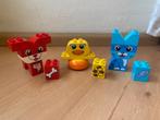 Duplo, eerste puzzeldieren: hond, vogel, poes, set 10858, Ophalen of Verzenden, Gebruikt, Complete set, Duplo