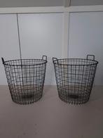 2 stuks metalen (decoratieve/aardappel) manden, Huis en Inrichting, Woonaccessoires | Schalen en Manden, Ophalen, Overige materialen