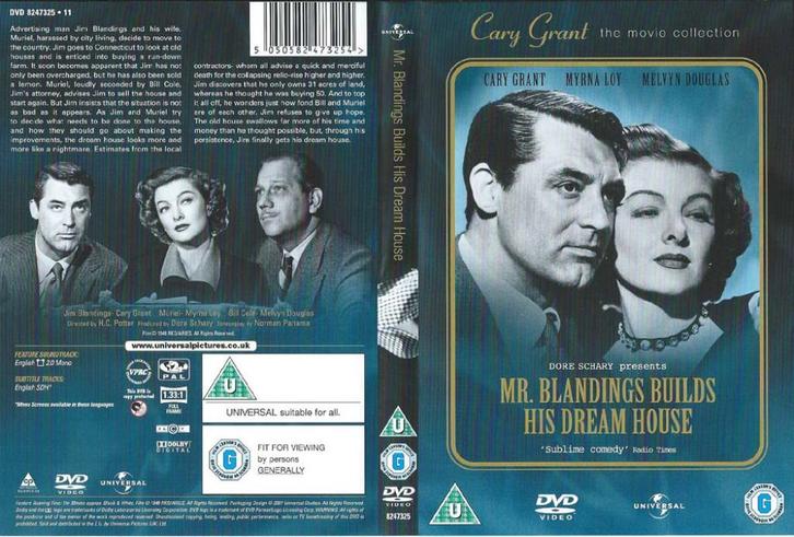 Mr Blandings Builds his Dream House 1948 DVD met Cary Grant, Cd's en Dvd's, Dvd's | Klassiekers, Zo goed als nieuw, Drama, 1980 tot heden