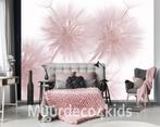 Paardenbloem fotobehang XL Roze, 375x270 cm * Muurdeco4kids, Huis en Inrichting, Verzenden, Minder dan 10 m², Roze, Paardenbloem, Dandelion