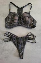 Hunkemöller doutzen lingerie set bh 75D string M zwart, Hunkemöller, Ophalen of Verzenden, Zwart, Setje