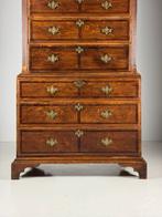 Ladekast tallboy 19e eeuw antiek, Ophalen, Eikenhout, 50 tot 100 cm, Zo goed als nieuw