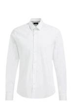 WE slim&stretch overhemd (S) wit en blue | business gala, Kleding | Heren, Overhemden, Ophalen of Verzenden, Wit, Zo goed als nieuw
