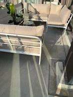 Loungeset tuinset beige wit in nieuwstaat., Tuin en Terras, Tuinsets en Loungesets, Ophalen of Verzenden, Tuinset, Bank, 8 zitplaatsen