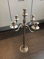 Kandelaar 5-arms, 80cm hoog. Vaste prijs 12,50  euro, Ophalen, Gebruikt, Grijs, Kandelaar