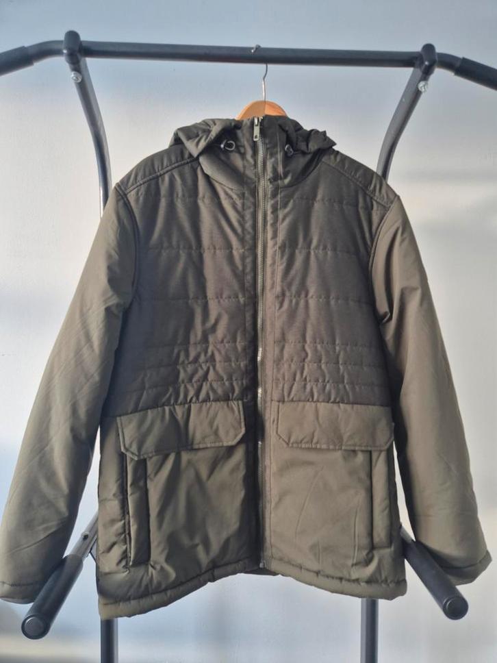 Groene Esprit winterjas - Maat L, Kleding | Heren, Jassen | Zomer, Zo goed als nieuw, Maat 52/54 (L), Groen, Ophalen of Verzenden